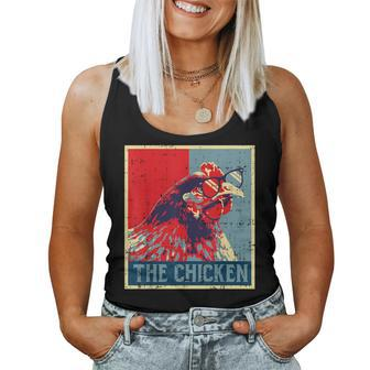The Chicken Poster Vintage Country Farm Animal Farmer Women Tank Top - Monsterry