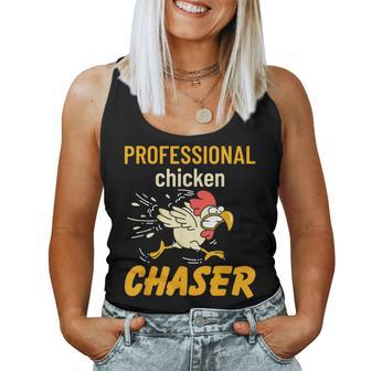 Chicken Professional Chaser Farmer Farm Women Tank Top - Monsterry UK