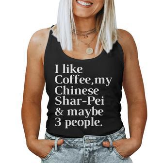 Chinese Shar-Pei Dog Owner Coffee Lover Men Women Tank Top - Monsterry