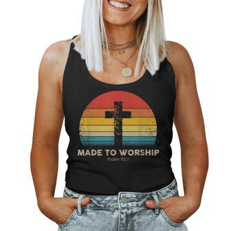 Christian Inspiration Made To Worship Psalm 95 Women Tank Top - Monsterry CA