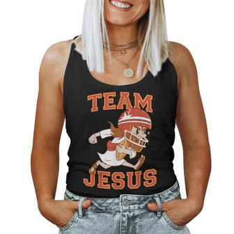 Christian Team Jesus Football Lover Faith Hope Christmas Women Tank Top - Monsterry CA
