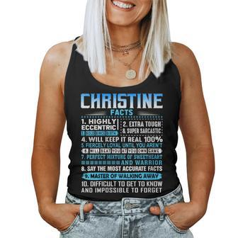 Christine Name Facts Personalized Name Birthday Women Tank Top - Monsterry UK