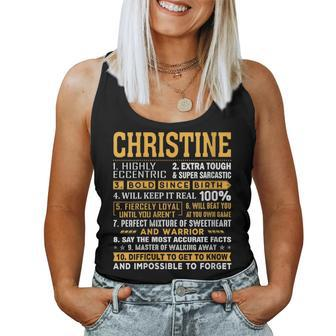 Christine Name Personalized Name Birthday Women Tank Top - Monsterry AU