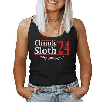 Chunk Sloth '24 Hey You Guys Apparel Women Tank Top - Thegiftio UK