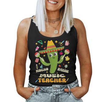 Cinco De Mayo Music Teacher Nacho Average Teacher Apple Women Tank Top - Monsterry UK