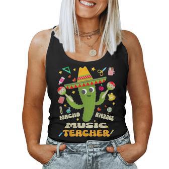 Cinco De Mayo Music Teacher Nacho Average Teacher Apple Women Tank Top - Monsterry AU