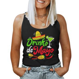 Cinco Drinko De Mayo Drinking Tequila Margarita Women Tank Top | Mazezy DE