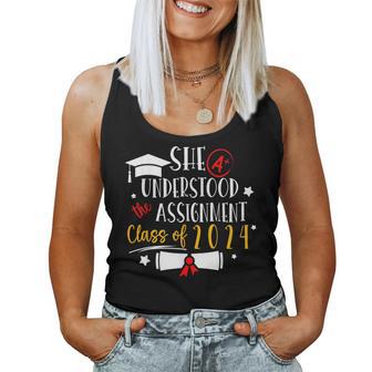 Class Of 2024 Graduation She Understood Assignment Kid Women Tank Top - Monsterry