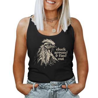 Cluck Around And Find Out Chicken Parody Kawai Animal Women Tank Top - Monsterry UK