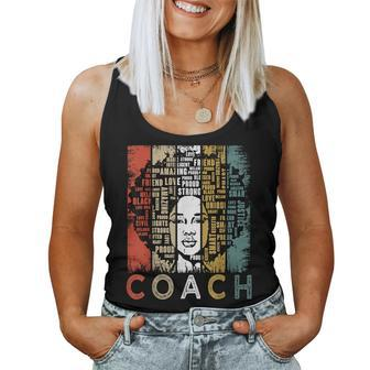 Coach Afro African American Black History Month Women Tank Top - Seseable