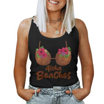 Coconut Bra Flower Boobs Hawaii Aloha Beaches Women Tank Top - Monsterry DE