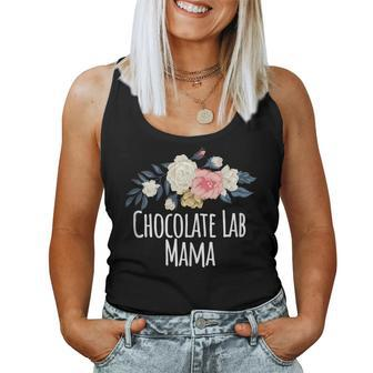 Colored Saying Chocolate Lab Mama Women Tank Top - Monsterry