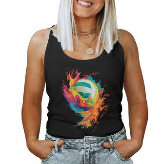 Colorful Volleyball Volleyball Player Girls Woman N Women Tank Top | Seseable CA
