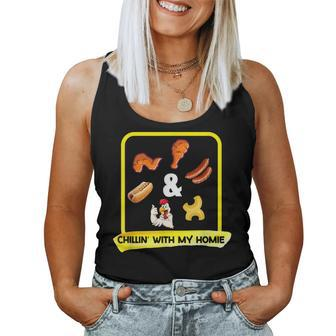 Cooked Chicken Wing Chicken Wing Hot Dog Bologna Macaroni Women Tank Top - Monsterry CA