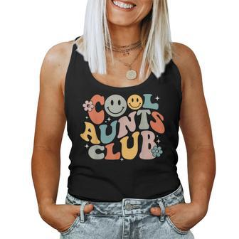 Cool Aunts Club Groovy Retro Smile Aunt Auntie Mother's Day Women Tank Top - Seseable