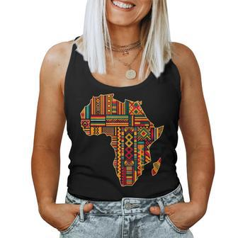 Cool Colorful Africa Map Kente African Lover Women Tank Top - Monsterry UK
