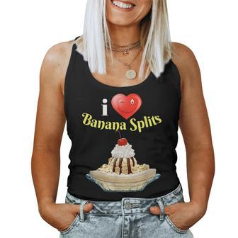 Cool I Love Banana Splits Ice Cream Party Outfit Women Tank Top - Monsterry AU