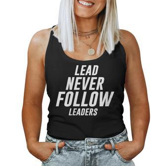Cool Saying Lead Never Follow Leaders Baseball Women Tank Top - Monsterry