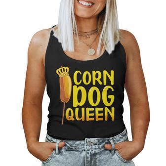 Corn Dog Queen Corndog Hot Dog Sausage Stick Women Tank Top - Monsterry