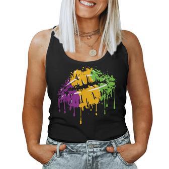 Costume Party Carnival Parade Lips Mardi Gras Women Tank Top - Monsterry DE