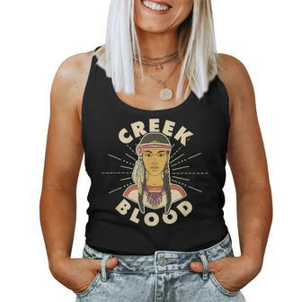 Creek Blood Proud Native American Woman Creek Nation Women Tank Top - Monsterry DE