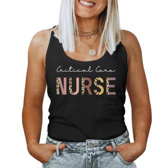 Critical Care Nurse Icu Nurse Intensive Care Nursing Leopard Women Tank Top - Monsterry