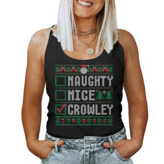 Crowley Family Name Naughty Nice Crowley Christmas List Women Tank Top - Seseable