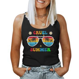 Cruel Summer Groovy Colorful Women Tank Top - Monsterry