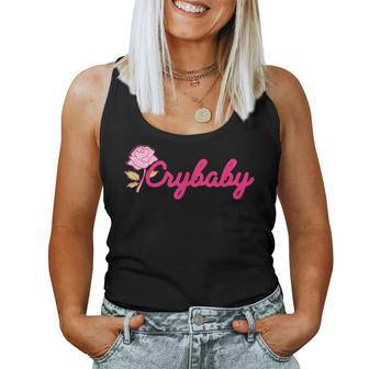 Crybaby Rose Cry Baby Kawaii Hipster Soft Girl Slogan Pink Women Tank Top - Monsterry AU