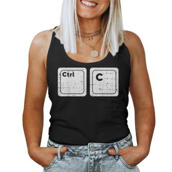 Ctrl C Copy Matching Dad And Kid Son Daughter Men Women Tank Top - Monsterry CA