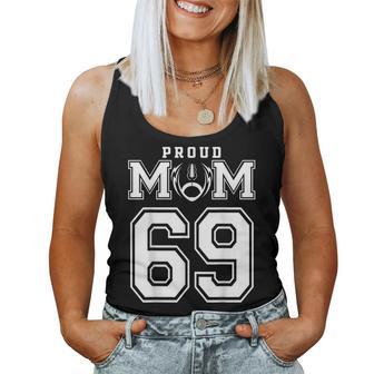 Custom Proud Football Mom Number 69 Personalized For Women Women Tank Top - Monsterry UK