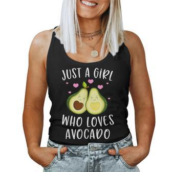 Cute Avocado For Girls Just A Girl Who Loves Avocado Women Tank Top - Monsterry UK