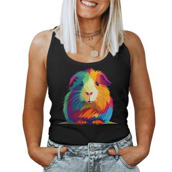 Cute Guinea Pig Rainbow For Guinea Pig Lovers Women Tank Top - Monsterry DE