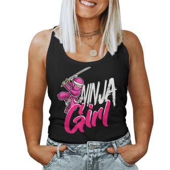 Cute Ninja Fighter Costume Ninja Girl Women Tank Top - Monsterry UK