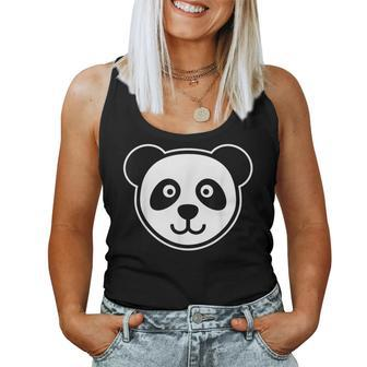 Cute Panda Face Women Tank Top - Monsterry