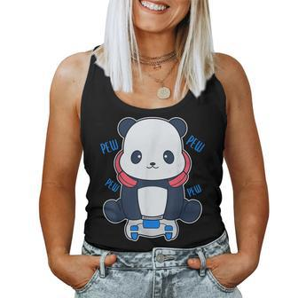 Cute Panda Gaming Graphic Panda Bear Women Tank Top - Thegiftio UK