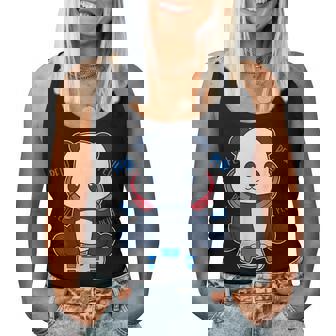 Cute Panda Gaming Graphic Panda Bear Women Tank Top - Thegiftio