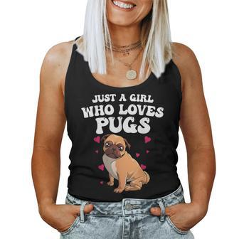 Cute Pug For Girls Dog Owner Puppy Pug Lover Women Tank Top - Seseable