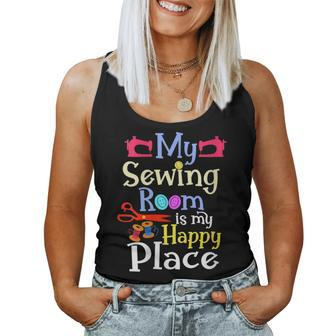 Cute Sewing Quilters Crafting Quilting Knitting Women Tank Top - Monsterry AU