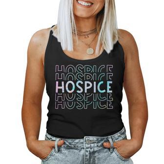 Cute Tie Dye Hospice Nurse Life Hospice Squad Women Tank Top - Monsterry CA