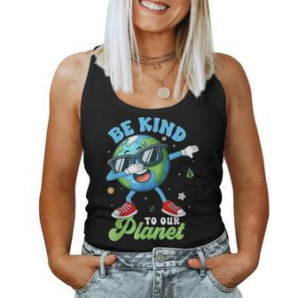 Dabbing Earth Be Kind To Our Planet Happy Earth Day 2024 Women Tank Top - Seseable