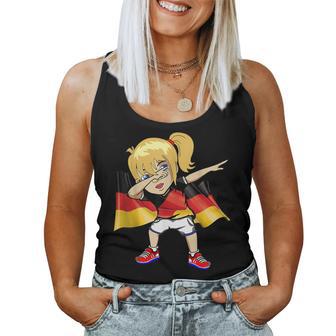 Dabbing Girl German Flag Meme Jersey Dab Women Tank Top - Thegiftio UK