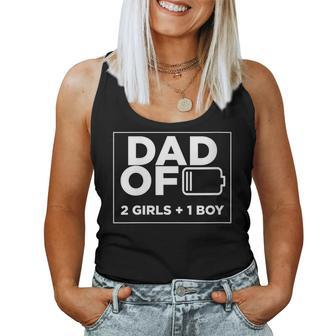 Dad Of 2 Girls 1 Boy Fathers Day For Dad Men Women Tank Top - Monsterry