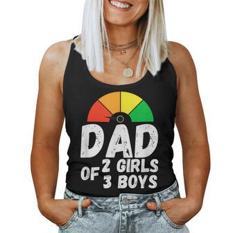 Dad Of 2 Girls 3 Boys From Daughter From Son On Father's Day Women Tank Top - Monsterry DE