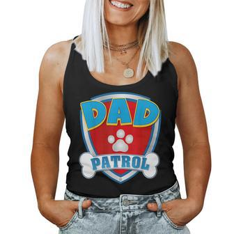 Dad Of The Birthday Boy Girl Dog Paw Family Matching Women Tank Top - Seseable