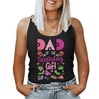 Dad Of The Birthday Girl Bug Insect Bday Party Women Tank Top - Monsterry