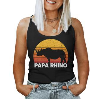 Dad Father Dads Grandpa Papa Rhino Women Tank Top - Monsterry AU