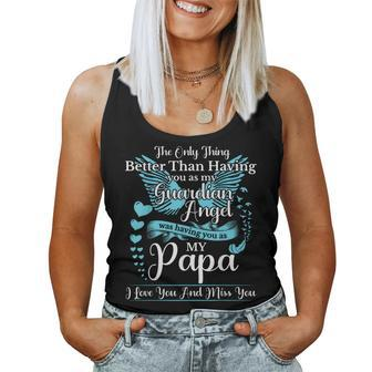 For My Dad In Heaven I Love You Miss You Memorial Day Women Tank Top - Monsterry