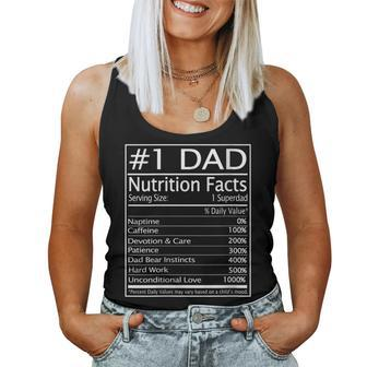 Dad Nutrition Facts Happy Father's Day Matching Proud Dad Women Tank Top - Monsterry DE