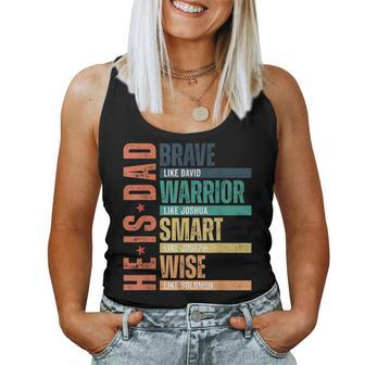 He Is Dad Religious Bible Verse Christian Happy Father’S Women Tank Top - Monsterry